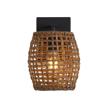 Golden Canada 3000-1W NB-MAW - Wry Lighting Weavelight 1-light Wall Sconce in Natural Black